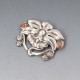 Bernard Hertz amber 826 silver brooch