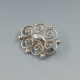 Danish Herman Siersbol Silver Floral Brooch