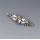 Ward Brothers Crystal Sterling Silver Brooch