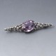 Amethyst Sterling Silver Brooch