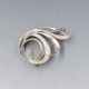 Sterling Silver Leaf Swirl Brooch