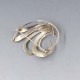 Sterling Silver Leaf Swirl Brooch