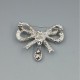 Diamante Crystal Bow Brooch