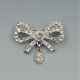 Pretty Diamante Crystal Bow Brooch