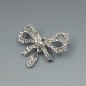 Diamante Crystal Bow Brooch