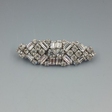  Art Deco Style Crystal Brooch