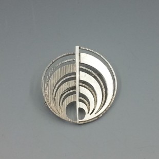 Kordes and Lichtenfels Silver Modernist Brooch