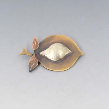 Cindy Harley Copper Silver Fish Brooch