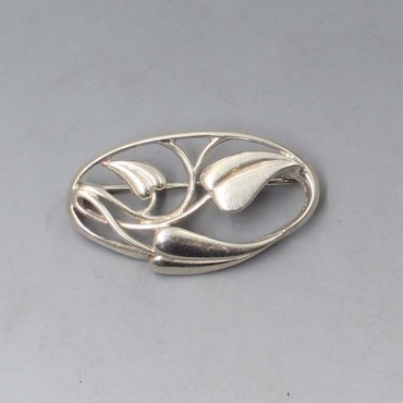 Ola Gorie Silver Celtic Brooch