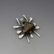 Studio Else and Paul Tigers Eye Silver Brooch