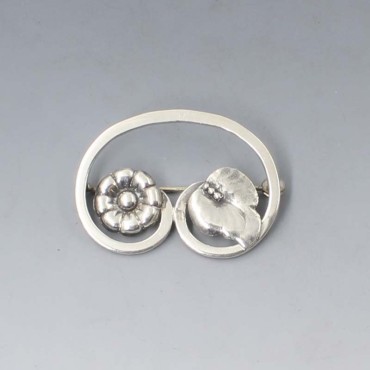 Frantz Hingelberg Denmark 830 Silver Brooch