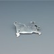  Modernist Sterling Silver Dog Brooch