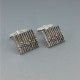 Textured Modernist 800 Silver Cuff Links