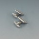 Textured Modernist 800 Silver Cuff Links