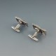 Geometric Modernist 835 Silver Cufflinks