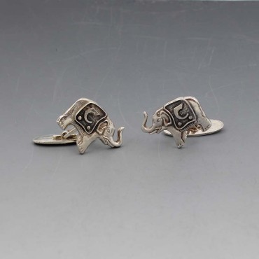 Carlsberg Elephant Silver Cufflinks