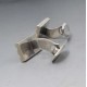 NE From Silver Rectangular Cufflinks