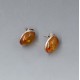 Amber Silver Stud Earrings