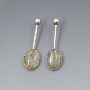 Rutilated Quartz Statement Earrings