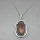 Decorative Baltic Amber and Sterling Silver Pendant