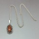 Decorative Baltic Amber and Sterling Silver Pendant