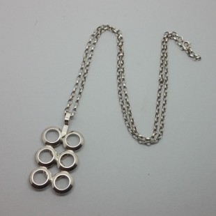 Ivar Holth Norway Modernist Silver Circles Pendant