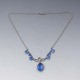 Art Deco Blue Silver Necklace