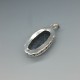 Large Oval Labradorite and Sterling Silver Pendant 