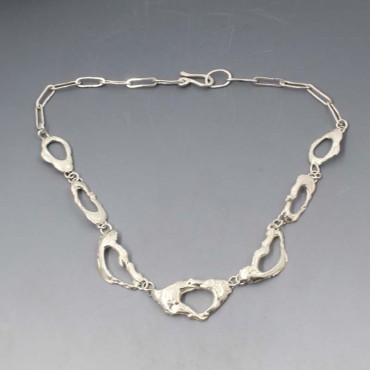 Silver Modernist Abstract Necklace