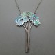 Norman Grant Enamel Flower Tree Necklace