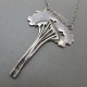 Norman Grant Silver Blue Flower Pendant