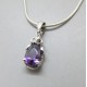 Small Amethyst and Sterling Silver Pendant