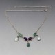 Amethyst, Apatite, and  Moonstone Necklace