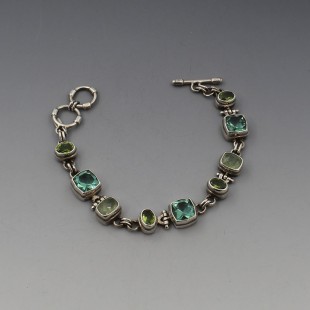 SARDA Multi Gem Silver Bracelet