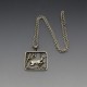 Beautiful Solid 830 Silver "STIB" Stag Pendant