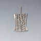 Large Modernist 835 Silver  Pendant