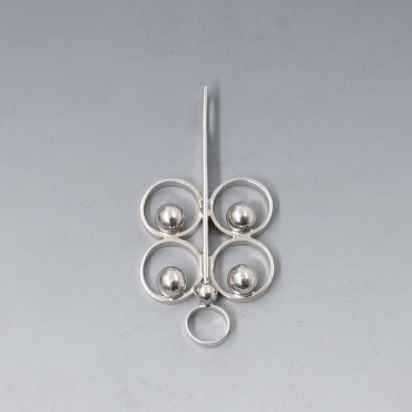 Modernist 835 Silver Circles Pendant