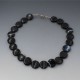 Banded Agate Beads and Sterling Silver  Necklace