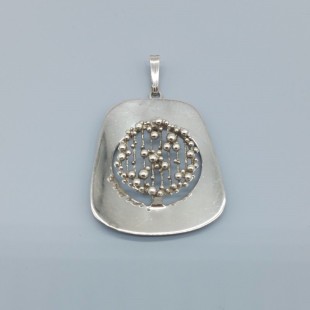 Kollmar and Jourdan 1970's Silver Modernist Pendant