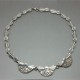 Art Deco Style Sterling Silver Fan Detail Necklace