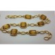 Rare Christian Dior 1973 Chunky Faux Tigers Eye Necklace