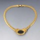 Napier Black and Gold Collar Necklace