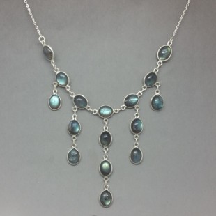 Beautiful Labradorite Multi Drop Necklace