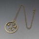 Rare Norman Grant 9 Carat Gold Flower Pendant