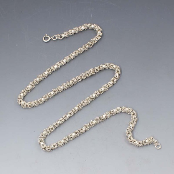 Sterling Silver Rope Chain Necklace 50 CM