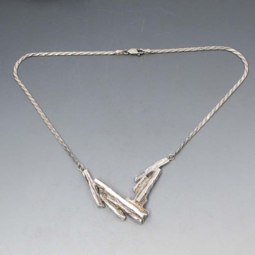 Theodor Olsen Silver Modernist Necklace