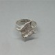 Bernard Instone 1960's Silver Abstract Leaf Ring