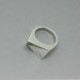 Arne Johansen Denmark Geometric Modernist Silver Ring