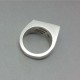 Arne Johansen Denmark Geometric Modernist Silver Ring