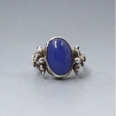  SMS Edinburgh 1983 Blue Chalcedony Silver Ring